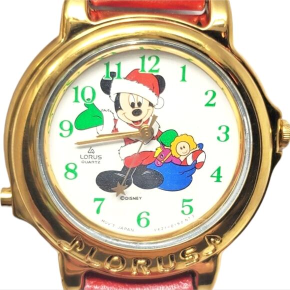 Disney X Lorus Mickey Mouse Santa Musical Vintage Watch - Picture 1 of 12